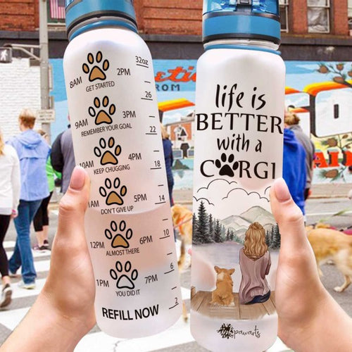Life Is Better With A Corgi Tracker Bottle