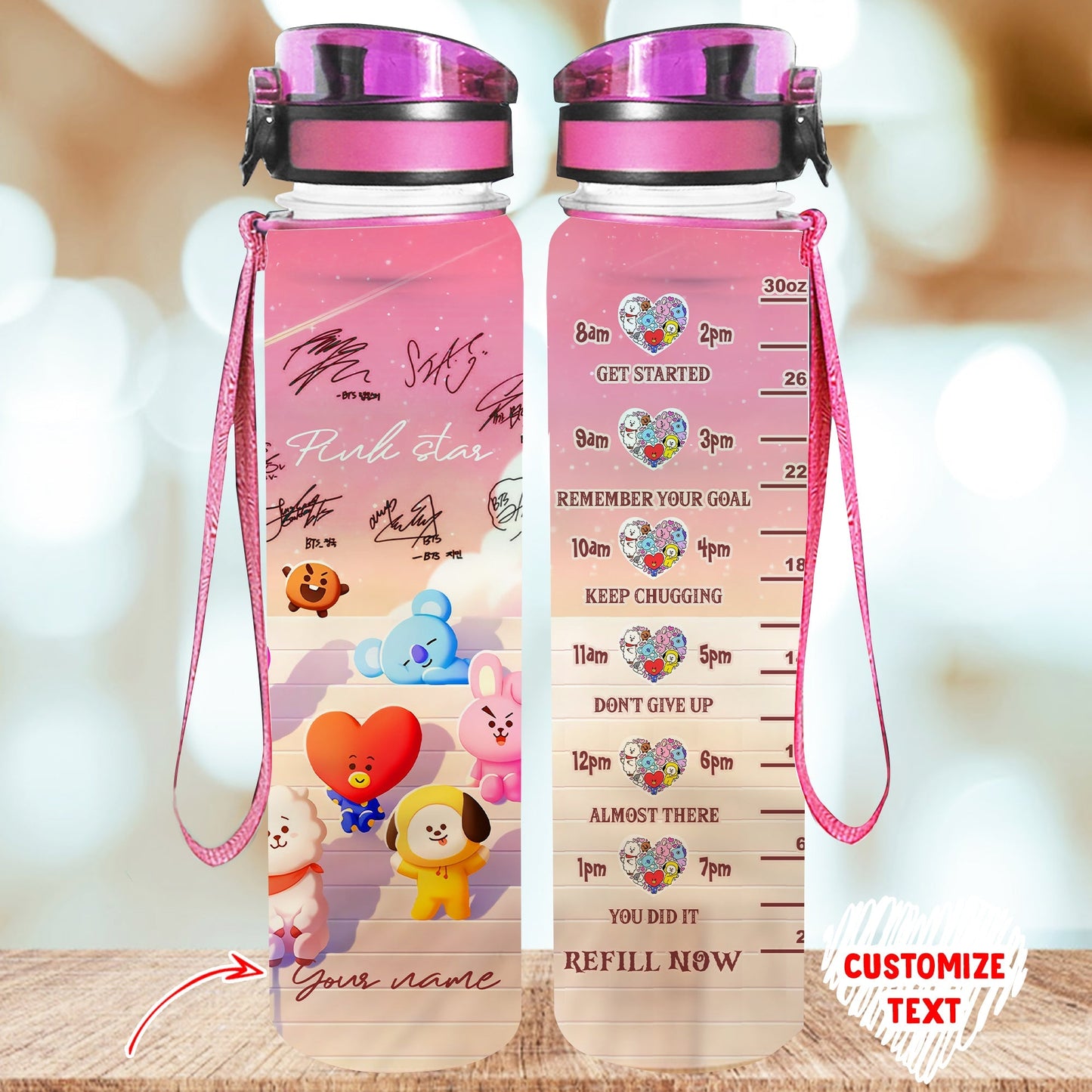 Personalized Love Yourself MT08068 Tracker Bottle