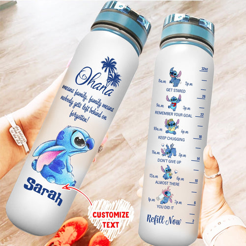 Personalized Cute Ohana Water Tracker Bottle MT21022