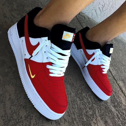 Special White Red Hand Painted Shoes AF1209