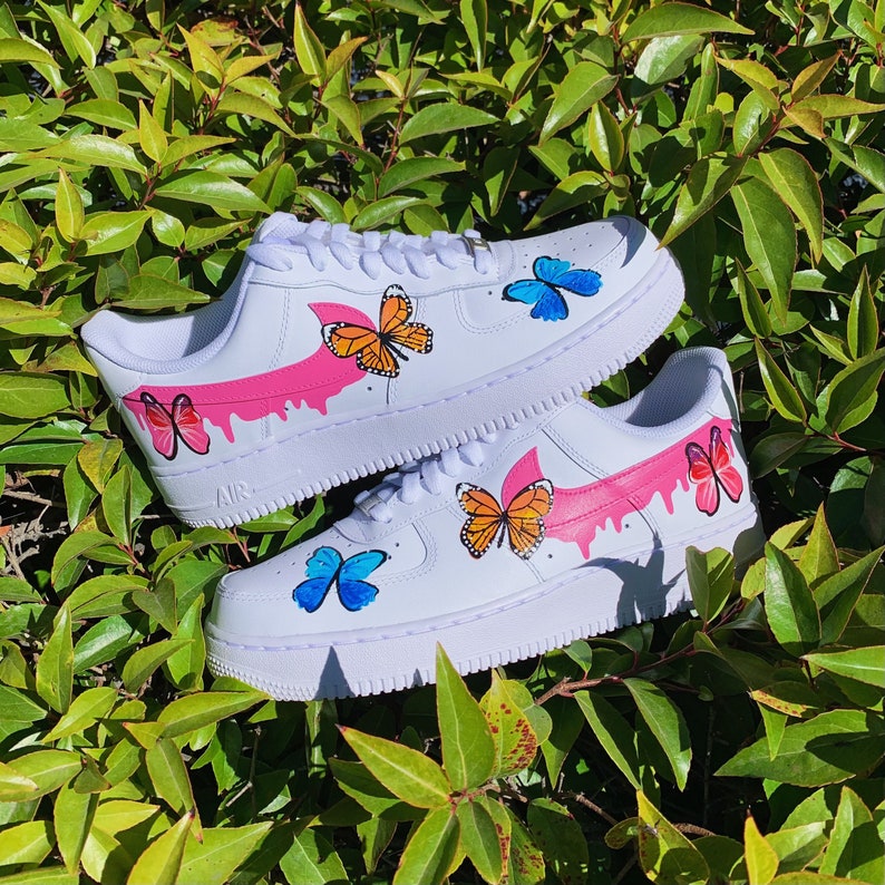 Custom Air Force 1 Shoes Butterfly Style