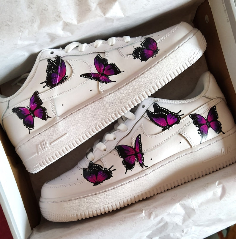 Custom Air Force 1 Shoes Butterfly Style