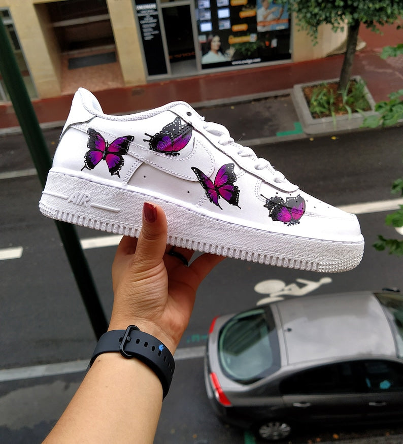 Custom Air Force 1 Shoes Butterfly Style