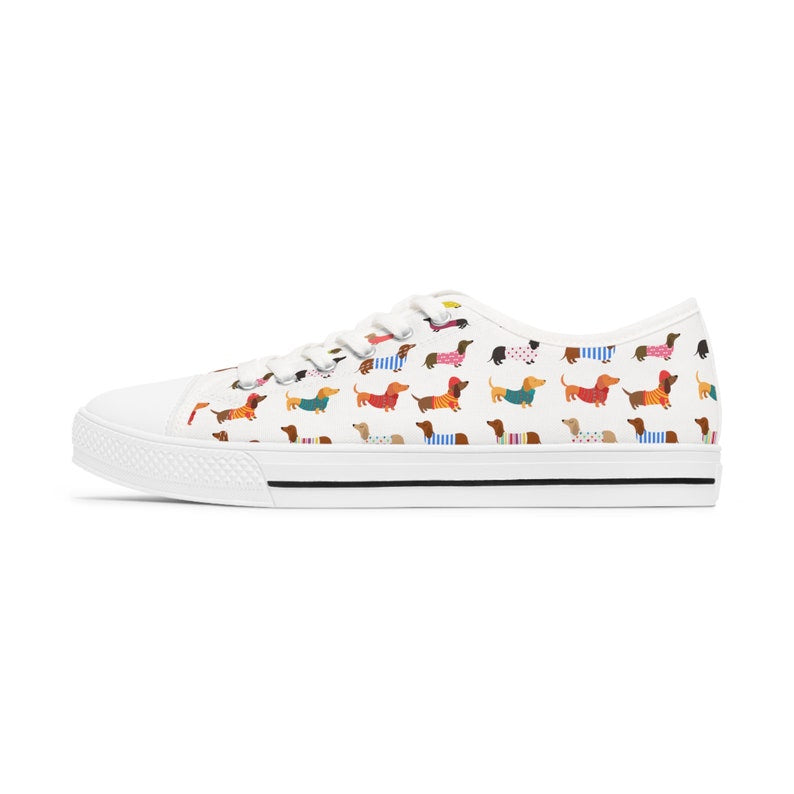 Women's Low Top Sneaker Dachshund Lover Sneakers