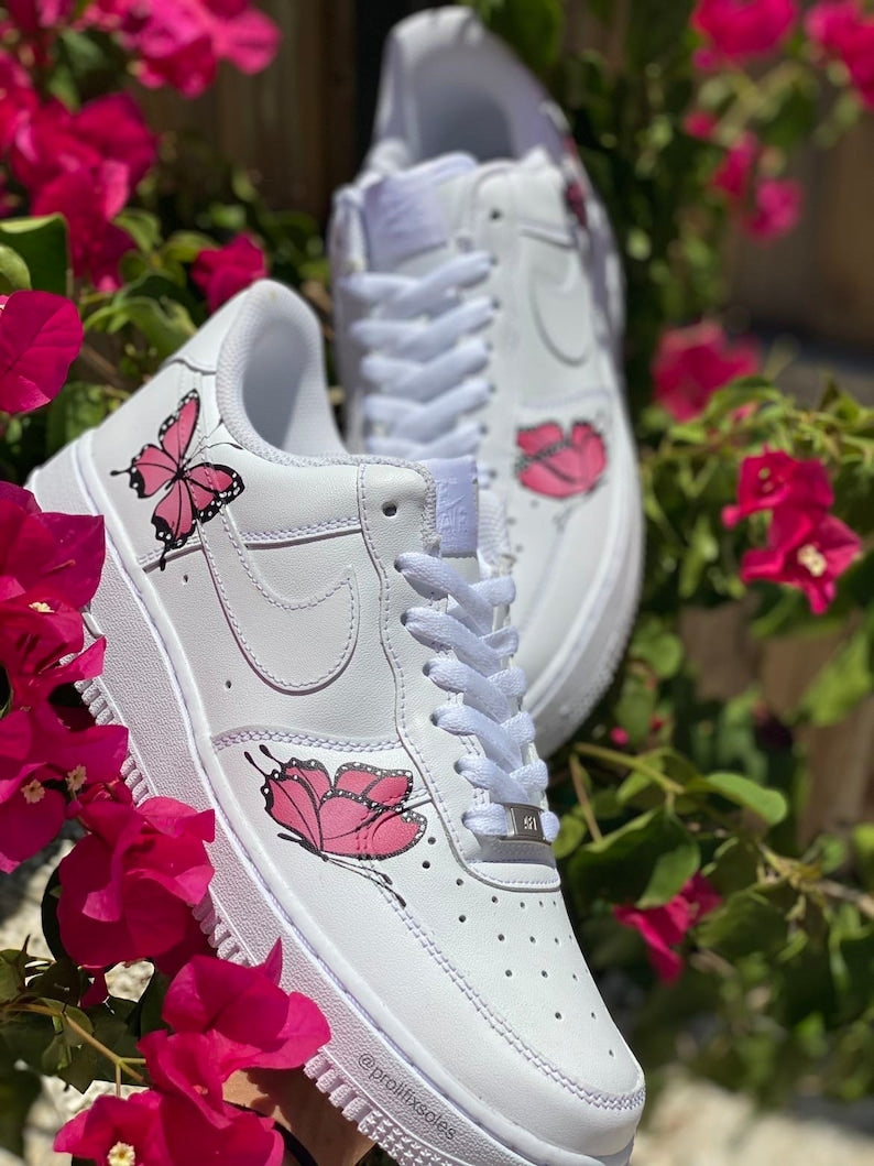 Custom Air Force 1 Shoes Butterfly Style