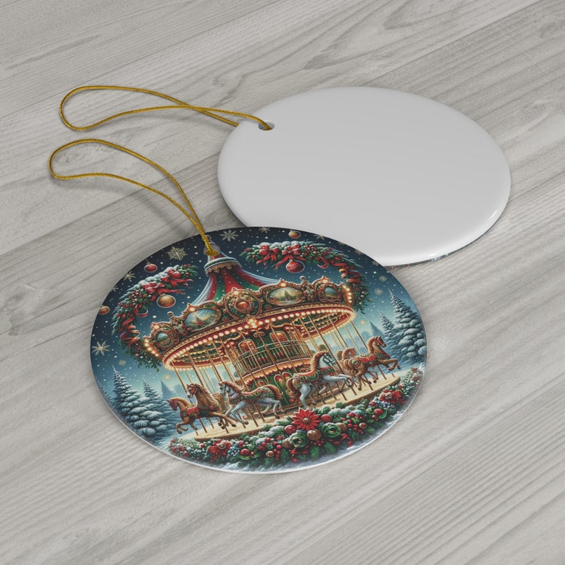 Vintage Carousel Christmas Ornament