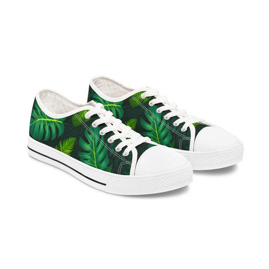 Colorful Women's Low Top Sneaker Tropical Leaf Sneaker