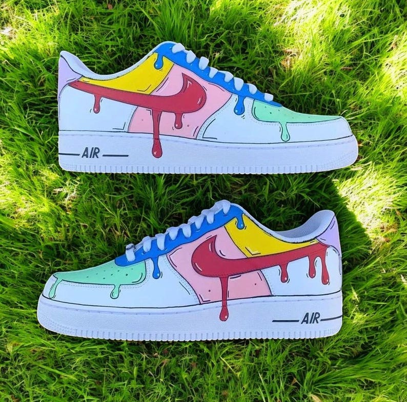 Custom Air Force 1 Shoes Colorful Cartoon Style