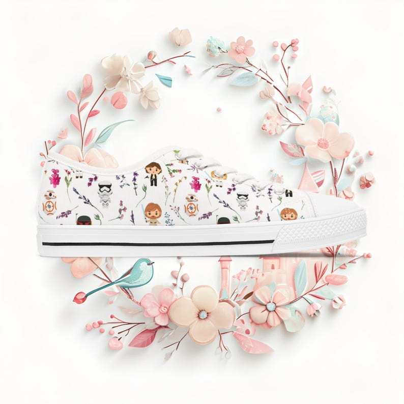 Women's Low Top Sneaker Star Wars Floral Sneakers