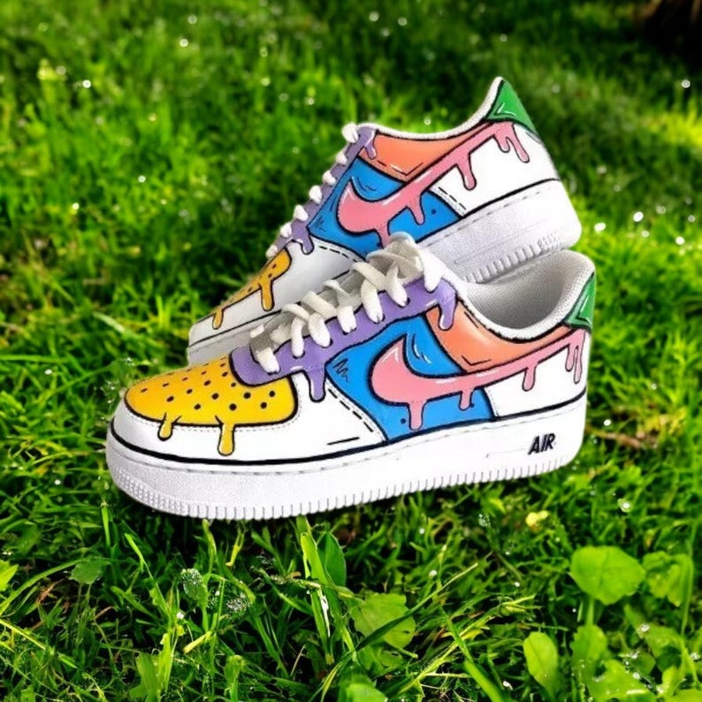 Custom Air Force 1 Shoes Colorful Cartoon Style