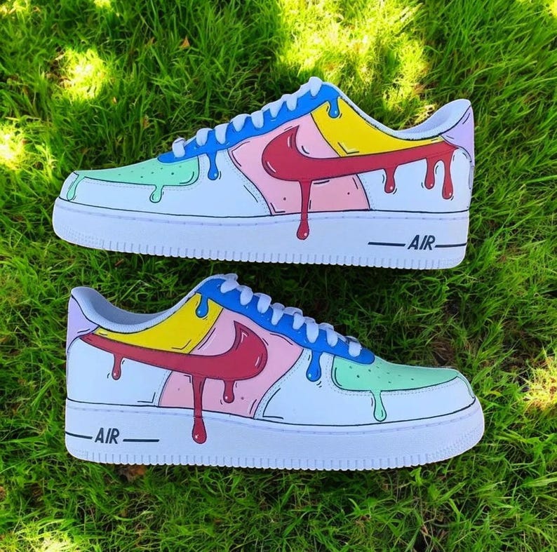 Custom Air Force 1 Shoes Colorful Cartoon Style