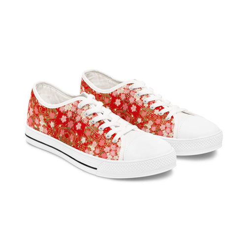 Women's Low Top Sneaker Floral Print Spring Style Sneakers