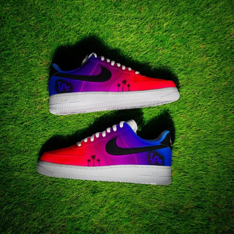 Custom Air Force 1 Shoes LA Palm Tree Style