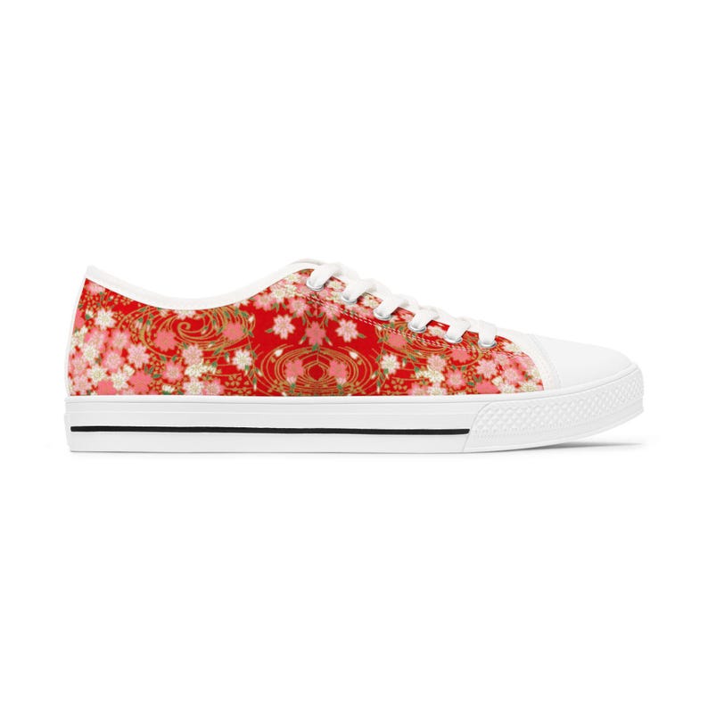 Women's Low Top Sneaker Floral Print Spring Style Sneakers
