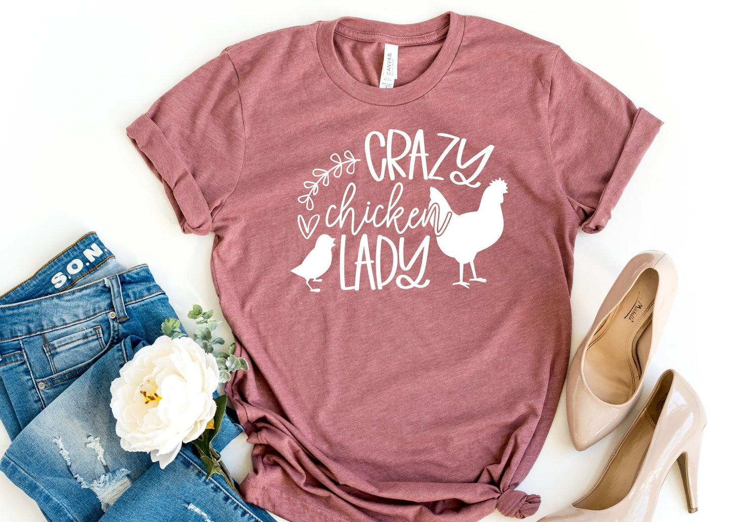 T-SHIRT - Crazy Chicken Lady Unisex Shirt, Chicken Lover T-shirt