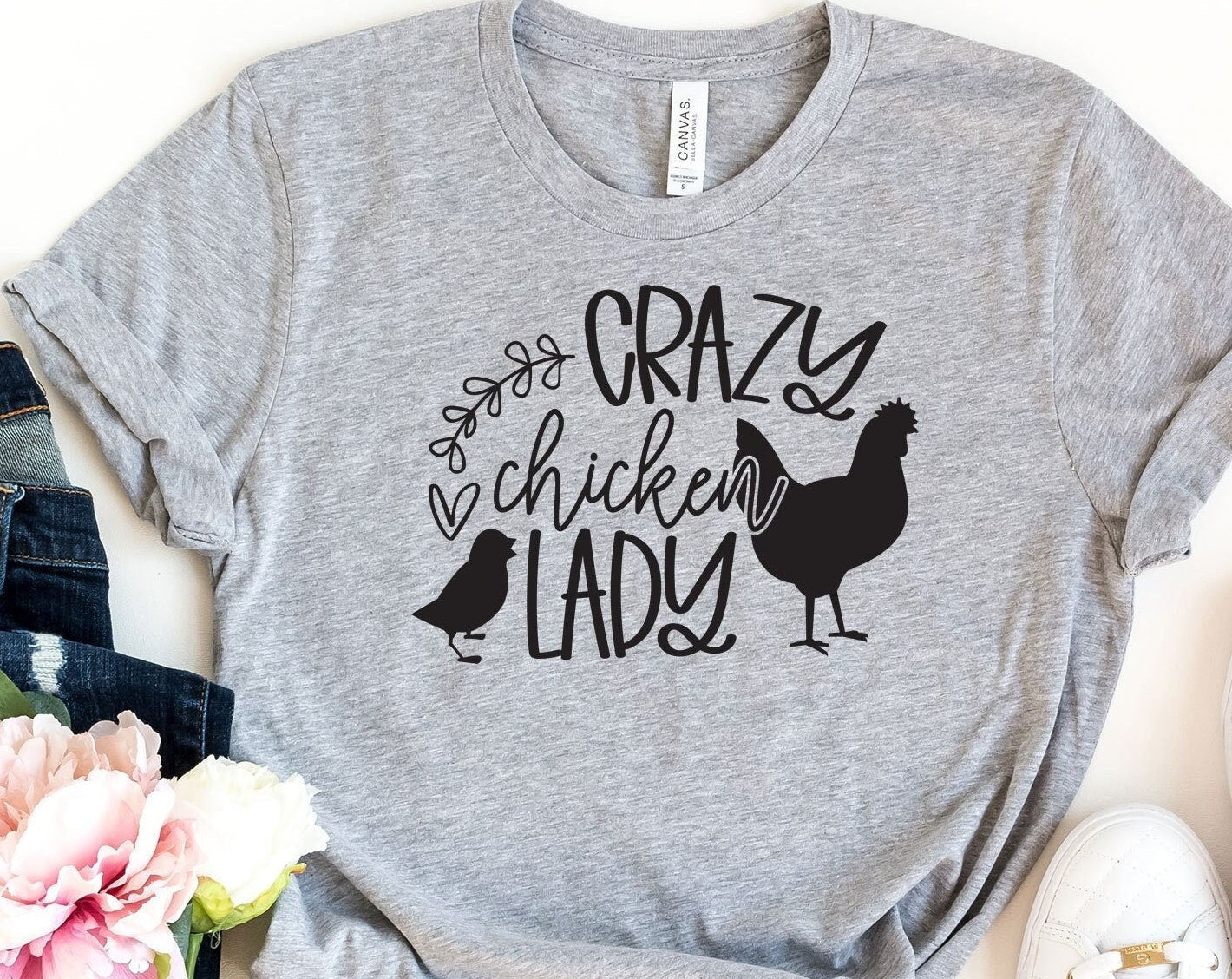 T-SHIRT - Crazy Chicken Lady Unisex Shirt, Chicken Lover T-shirt