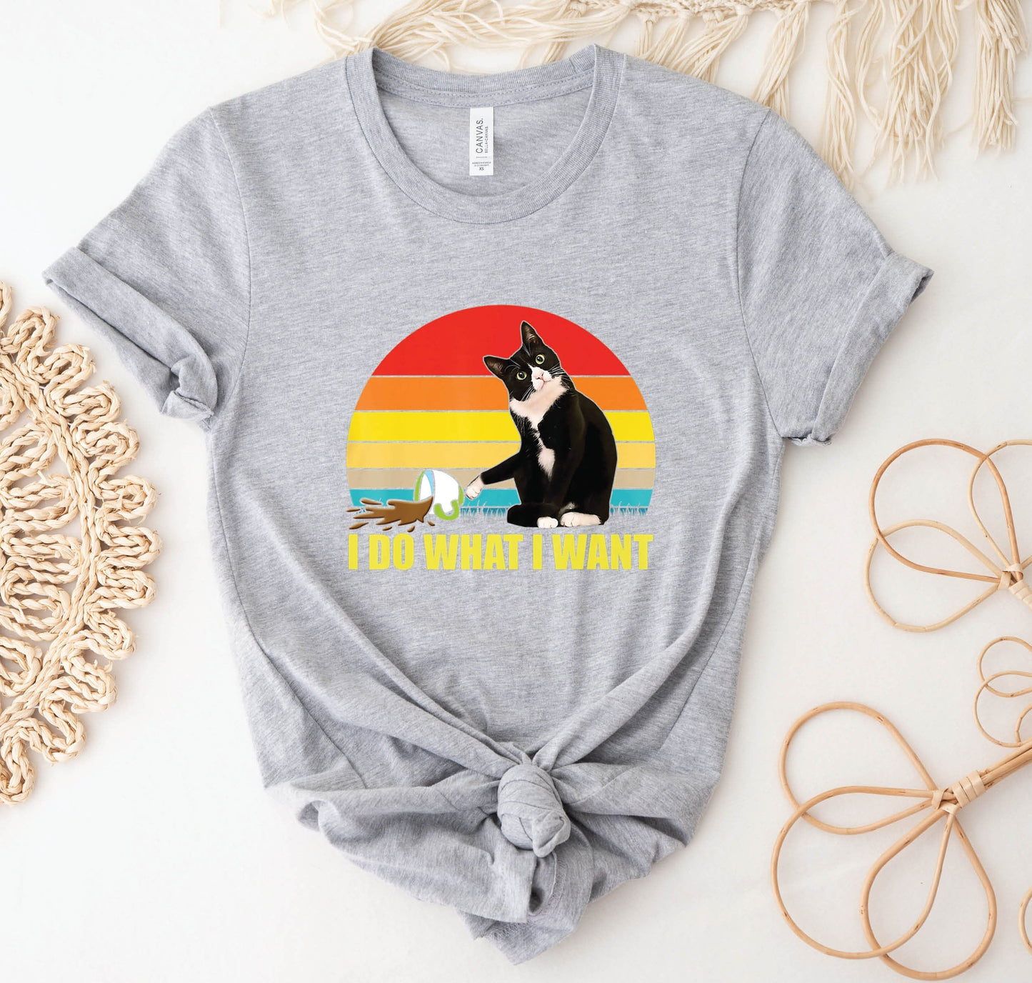 T-SHIRT - I Do What I Want Unisex Shirt, Funny Cat Shirt