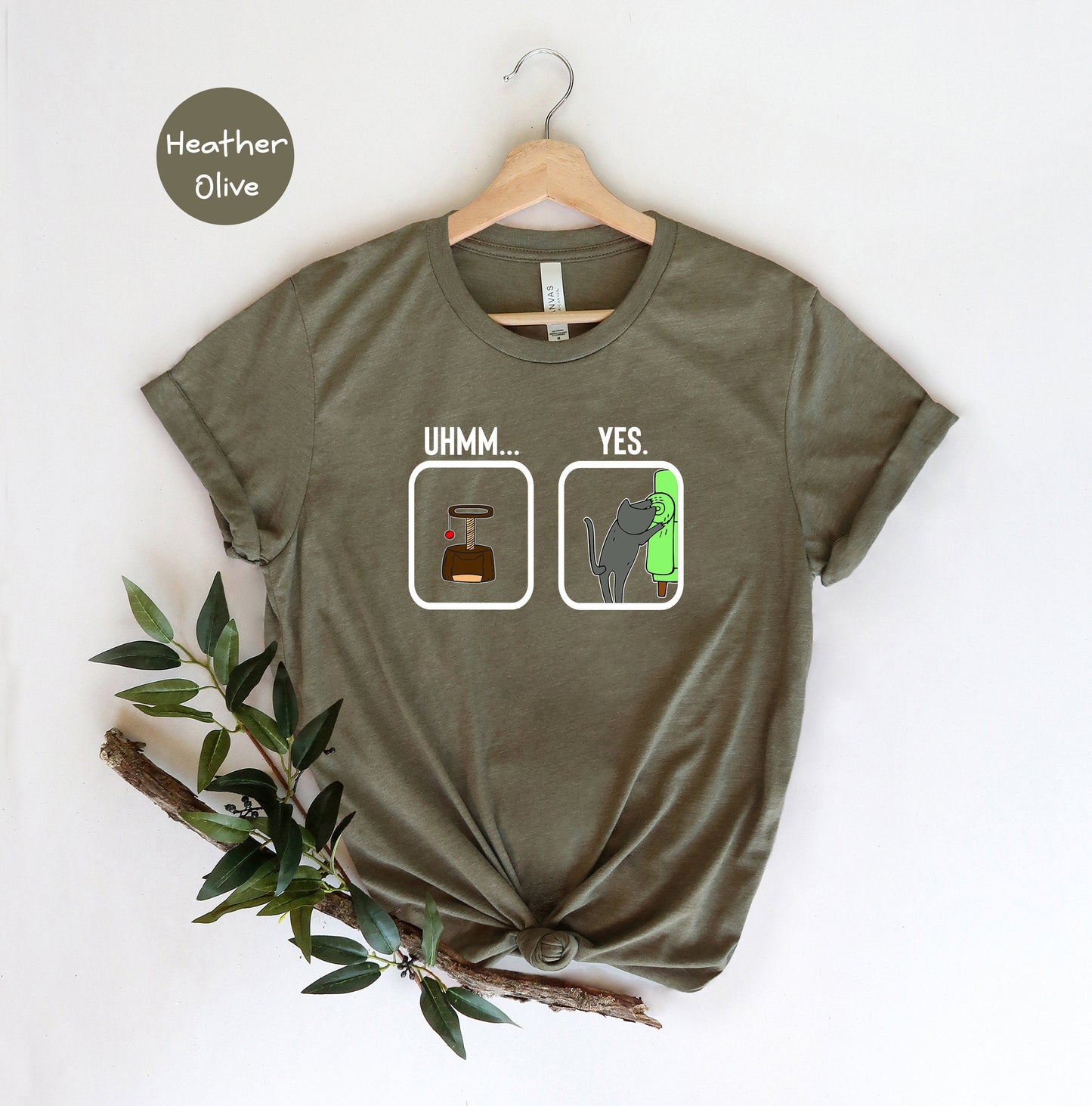 T-SHIRT - Cat Scratching Unisex Shirt, Humorous Cat Shirt