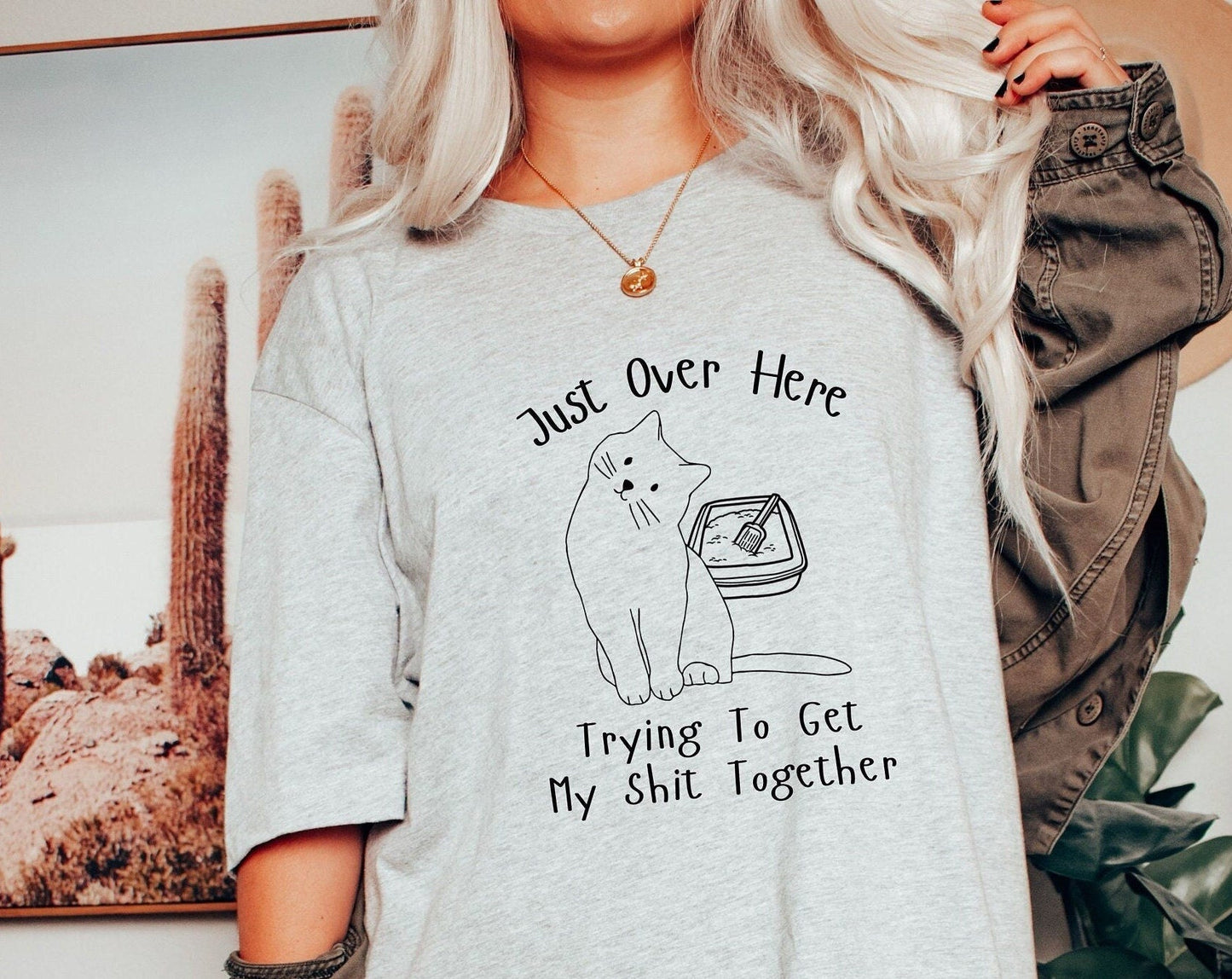 T-SHIRT - Trying To Get My Shit Together Unisex Shirt, Cat Lover Shirt