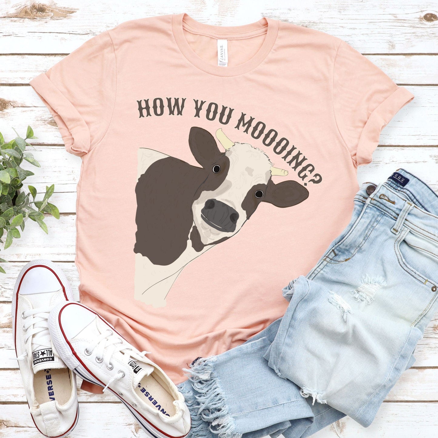 T-SHIRT - How You Moooing Funny Cow Unisex Shirt