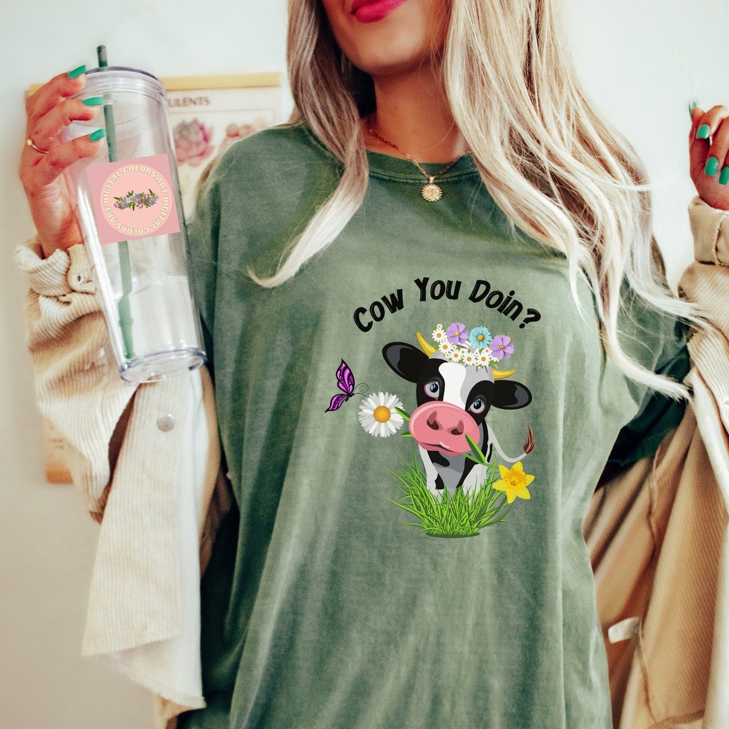 T-SHIRT - Cow Funny Shirt, Cowboy Shirt