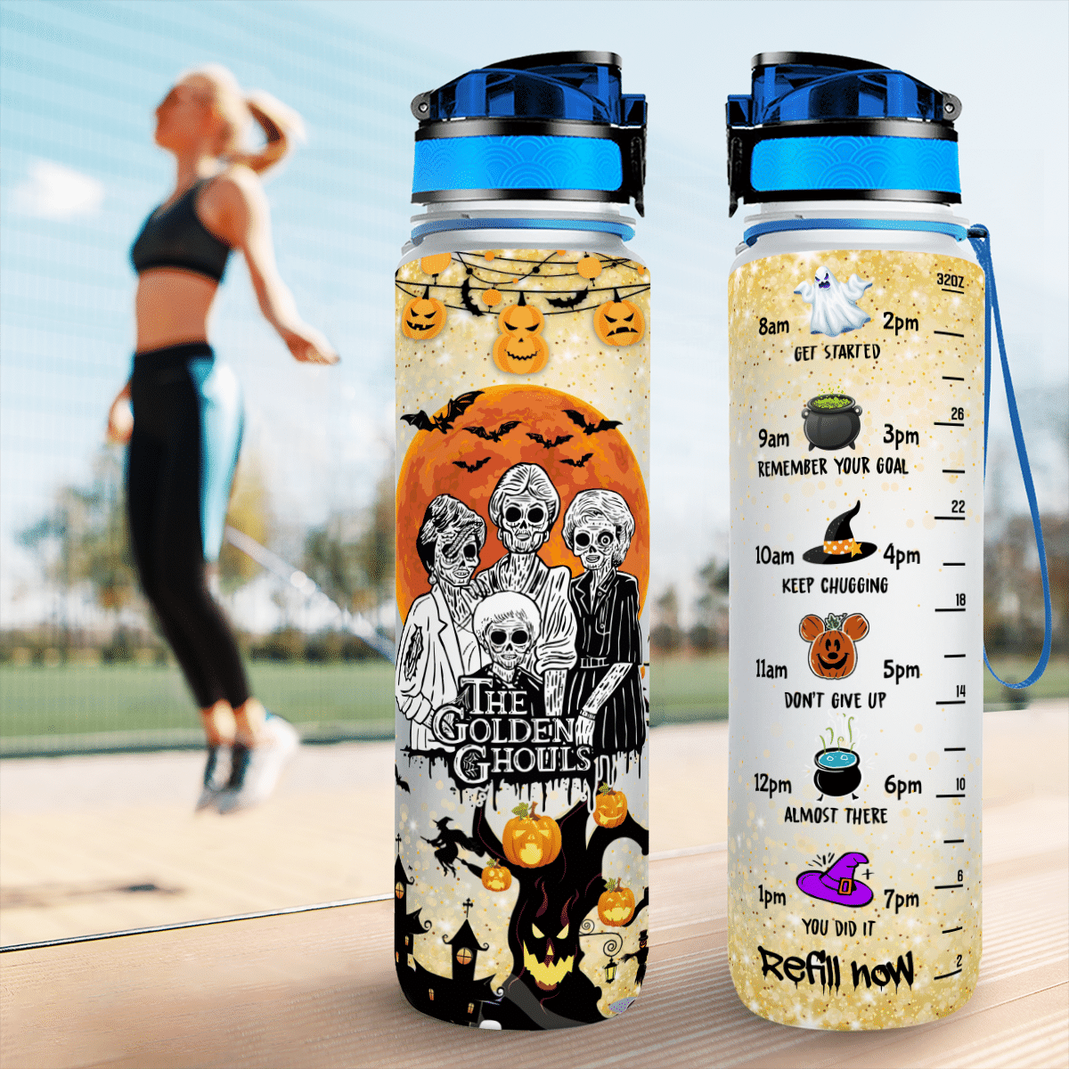 Halloween GG Water Tracker Bottle