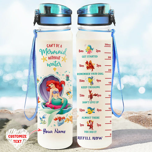 Personalized Mermaid Seashell Tracker Bottle MT16033