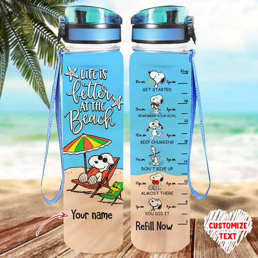 Personalized Life Is Better At The Beach SNP MT03068 Tracker Bottle