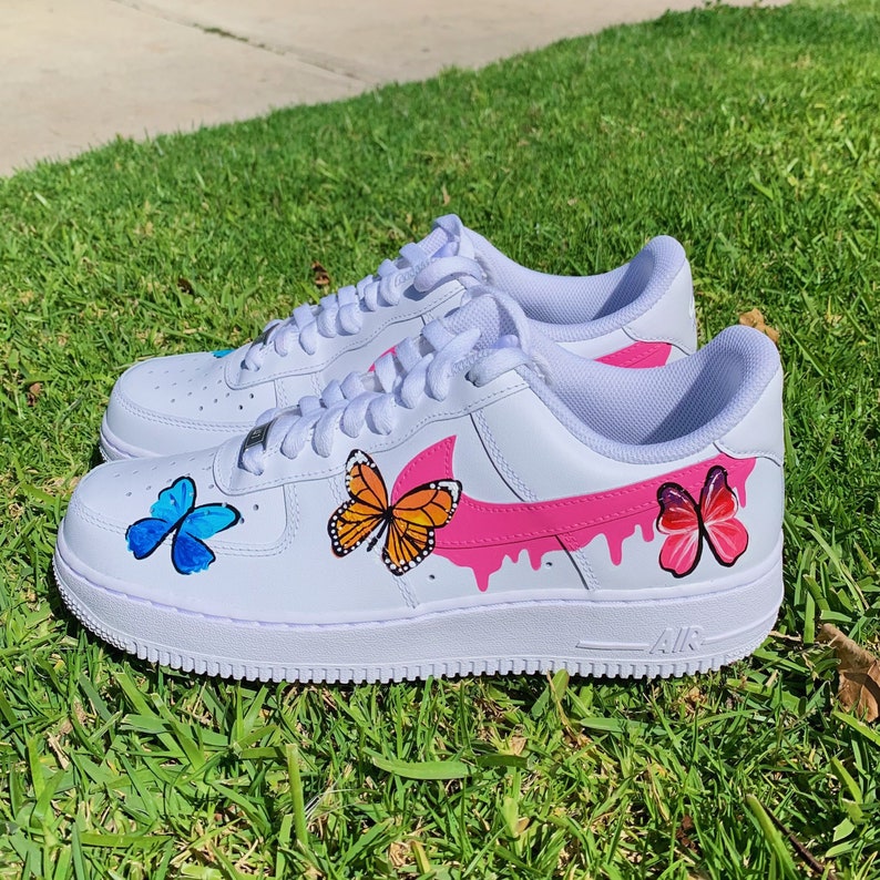 Custom Air Force 1 Shoes Butterfly Style