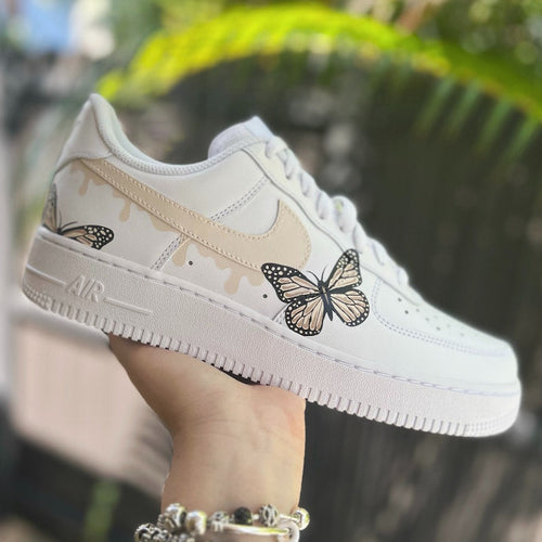 Custom Air Force 1 Shoes Drip Butterfly Style