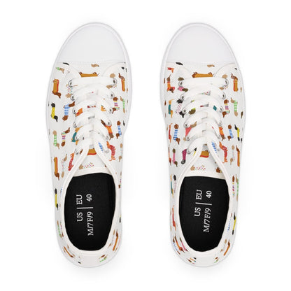 Women's Low Top Sneaker Dachshund Lover Sneakers