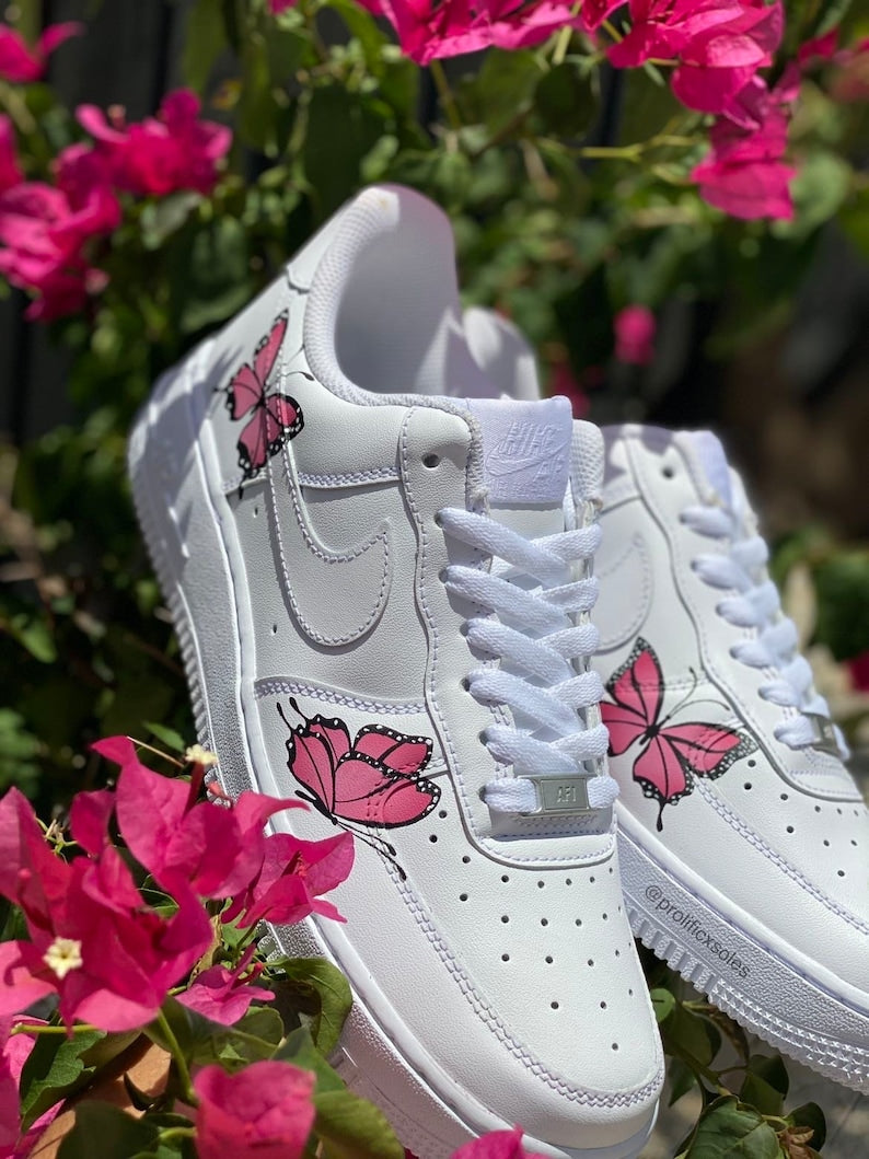 Custom Air Force 1 Shoes Butterfly Style