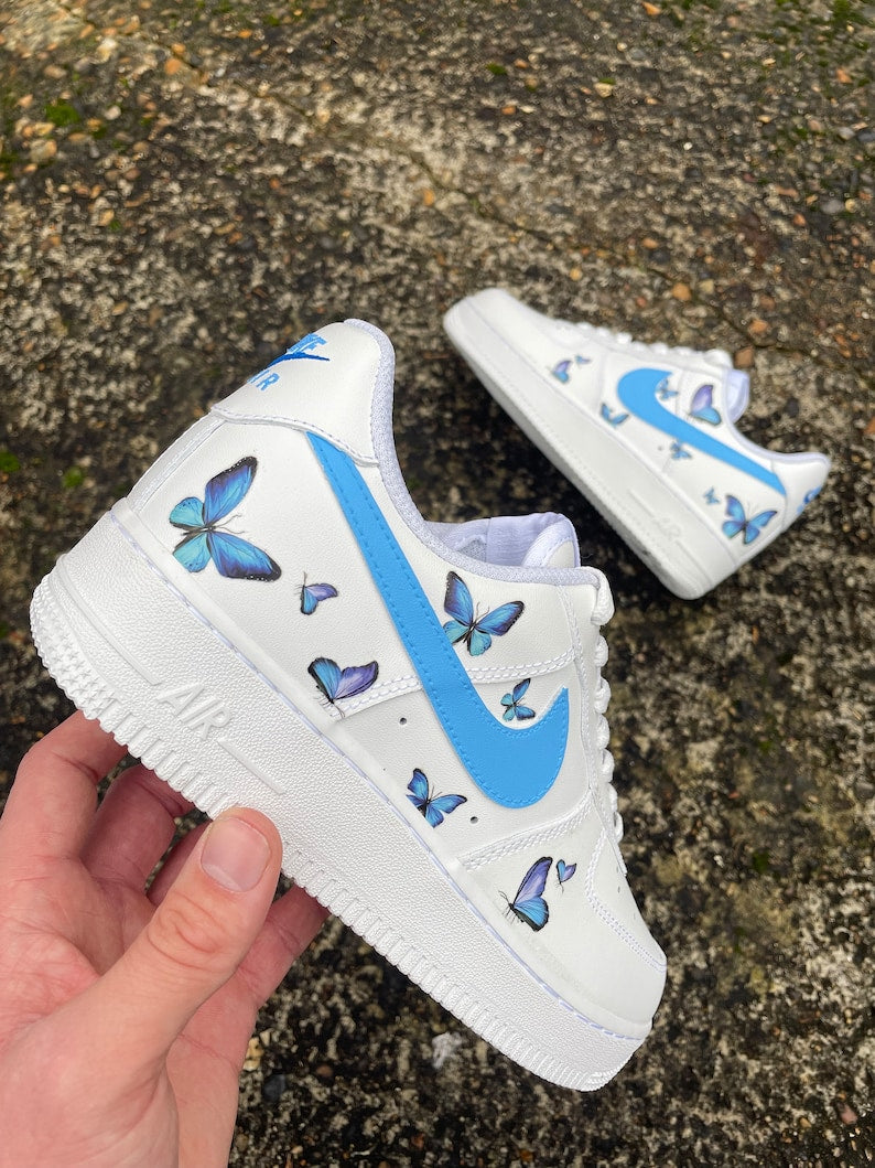 Custom Air Force 1 Shoes Butterfly Style