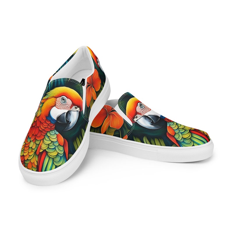 Parrot Art Women’s Slip-on Canvas Shoes