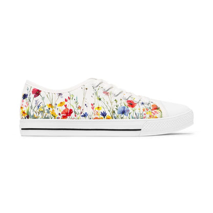 Colorful Women's Low Top Sneaker Wildflower Floral Sneakers