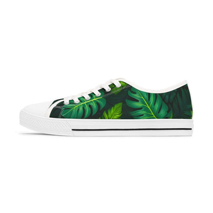Colorful Women's Low Top Sneaker Tropical Leaf Sneaker