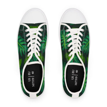 Colorful Women's Low Top Sneaker Tropical Leaf Sneaker