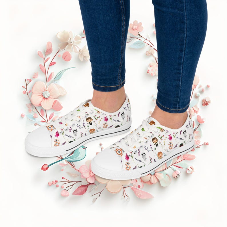 Women's Low Top Sneaker Star Wars Floral Sneakers