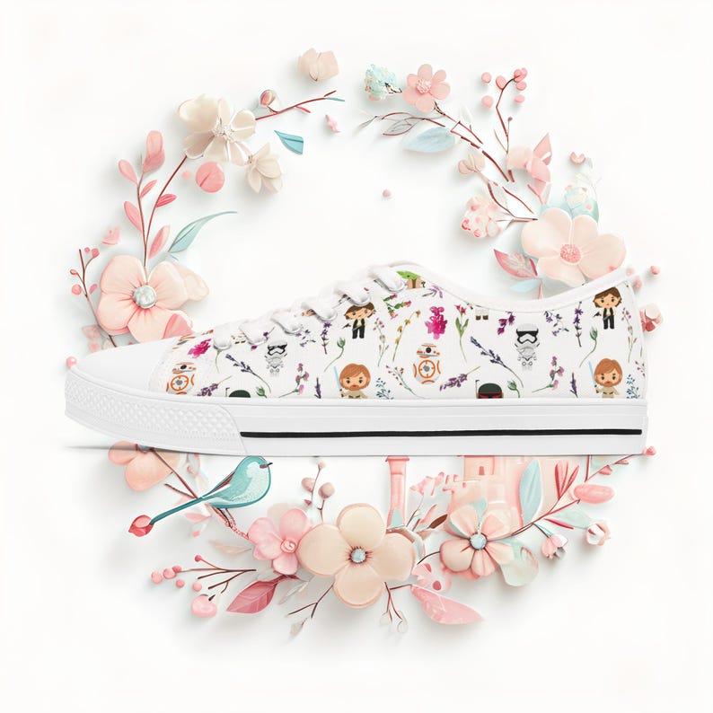 Women's Low Top Sneaker Star Wars Floral Sneakers