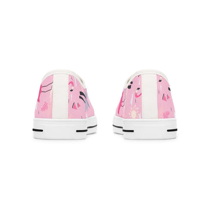Colorful Women's Low Top Sneaker Pink Flamingo Print