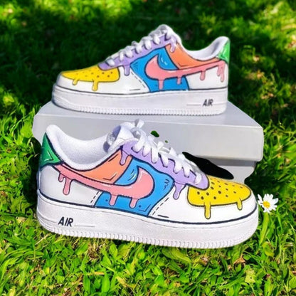 Custom Air Force 1 Shoes Colorful Cartoon Style