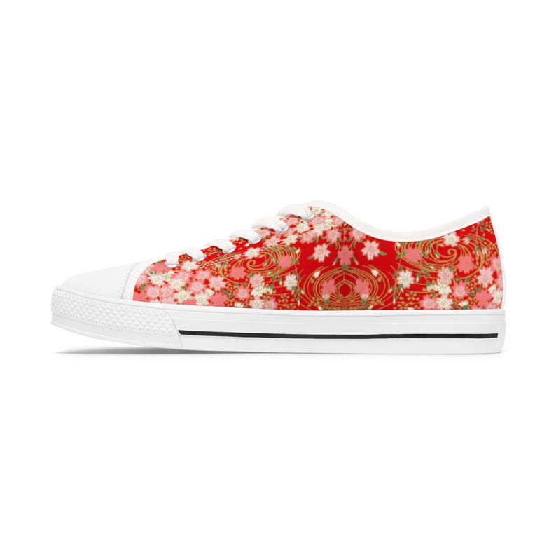 Women's Low Top Sneaker Floral Print Spring Style Sneakers