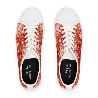 Women's Low Top Sneaker Floral Print Spring Style Sneakers