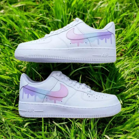 Custom Air Force 1 Shoes Drip Pastel Style