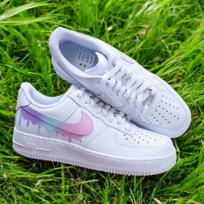 Custom Air Force 1 Shoes Drip Pastel Style