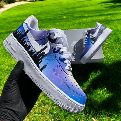 Custom Air Force 1 Shoes Galaxy City Skyline Style