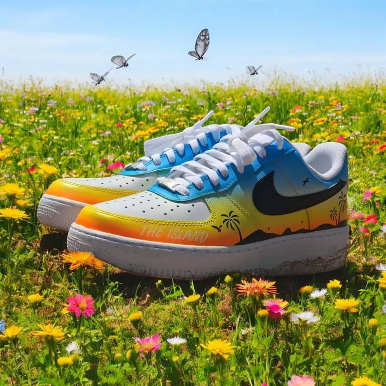 Custom Air Force 1 Shoes Palm Tree Style