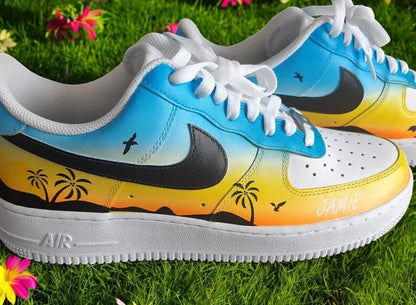Custom Air Force 1 Shoes Palm Tree Style