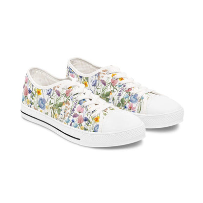 Women's Low Top Sneaker Flower Pattern Sneakers
