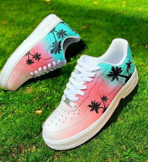 Custom Air Force 1 Shoes Palm Tree Style